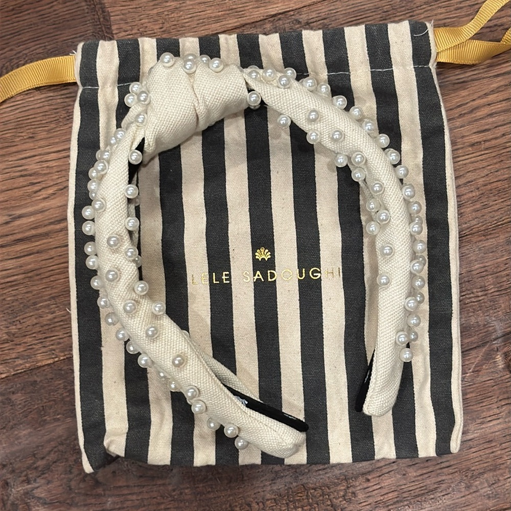 Lele Sadoughi - Women’s Ivory Woven Pearl Headband